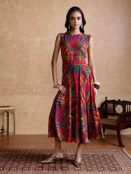 Ritu Kumar - Pink Kaleido Midi Dress