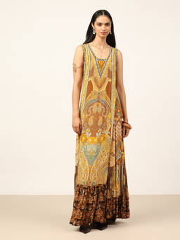 Ritu Kumar - Yellow Pitch patch Long Dress