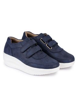 VALIOSAA - Navy Blue Solid-Plain Sneakers