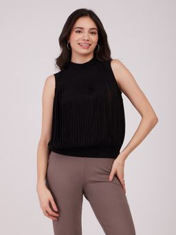 FableStreet - Black Band Neck Top