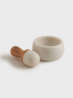 Fabindia - Rasoi Marble Mortar Pestle Set (Pack of 2)