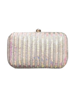 A Clutch Story - Silver Rainbow Sequins Clutch