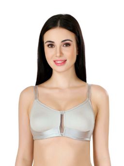 Bralux - Side & Bottom Support Non Padded Full Coverage Grey T-Shirt Bra