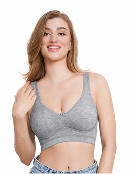 Bralux - Non Padded Full Coverage Everyday Wear Minimizer Bra Grey