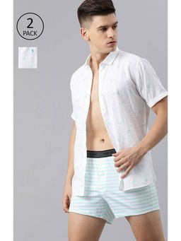The Bear House - Men Comfort Fit Knitted Boxers White (Pack of 2)