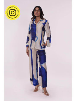 Poppi - Blue Sapphire Printed Co-Ord (Set of 2)