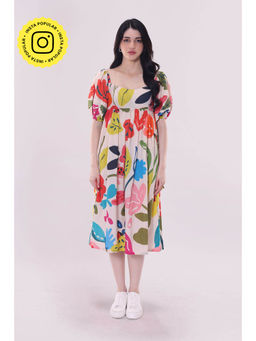 Poppi - Women Multi-Color Printed Midi Dress
