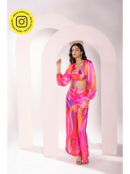 Poppi - Pink Vibranza Printed Co-Ord Set