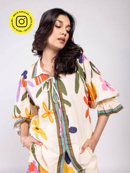 Poppi - Folk Printed Multi-Color Shirt