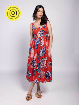 Poppi - Nautica Printed Corset Dress