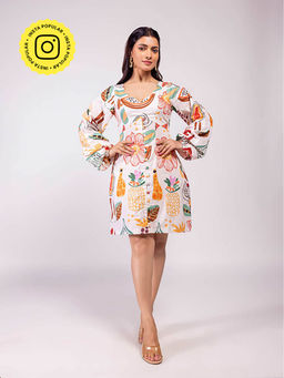 Poppi - Gardenia Printed Mini Dress