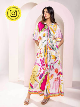 Poppi - Womens Multi-Color Florence Maxi Dress