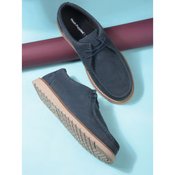 Hush Puppies - Men Casual Boat Shoes Navy Blue