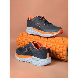 Power - Men Casual Sneakers Grey & Orange