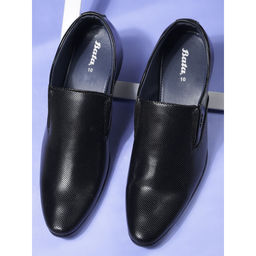Bata - Men Casual Slip-On Black Loafers