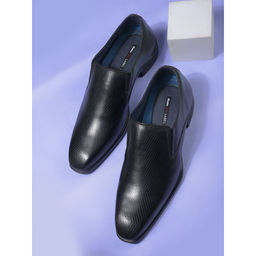 Bata - Men Formal Slip-On Black Loafers