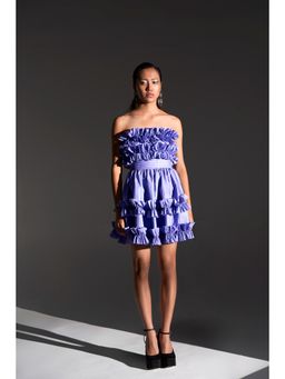 KANGANA TREHAN - Purple Ruffled Tube Dress