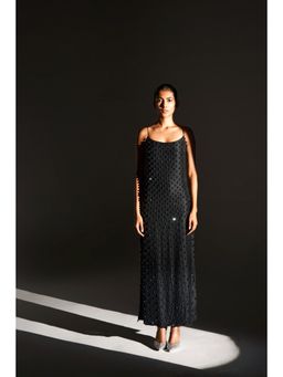 KANGANA TREHAN - Black Strappy Dress with Crystals