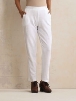 trueBrowns - White Woolen Pant