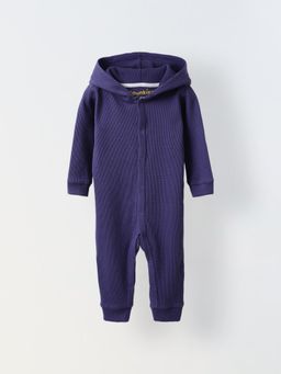 Spunkies - Blue Solid Relaxed Fit Romper