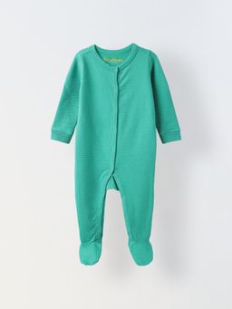Spunkies - Green Solid Relaxed Fit Romper