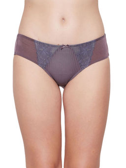 Triumph - Women Peony Charm Lace Detailed Everyday Midi Brief - Grey