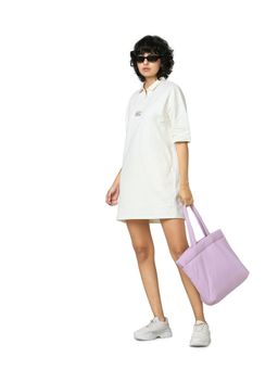 ONLY - White Collared Sweatshirt Dress