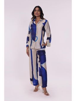 Poppi - Blue Sapphire Printed Co-Ord (Set of 2)