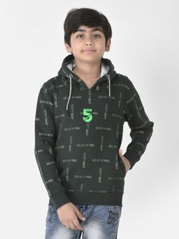 CRIMSOUNE CLUB - Boys Green Bold Logo Work Hoodie