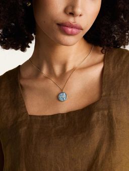 Fossil - Women Gold Stylish Blue Stone Necklace JF04841710
