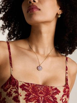 Fossil - Women Gold Stylish Purple Stone Necklace JF04846710