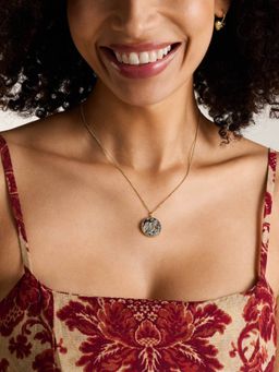 Fossil - Women Gold Stylish Black Stone Necklace JF04847710