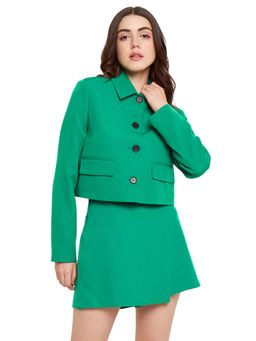 Madame - Women Solid Green Skort