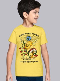 Kidsville - Yellow Graphic Print T-Shirt for Boys