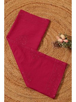 Soch - Womens Fuchsia Mul Cotton Embroidered Dupatta