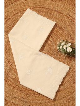 Soch - Womens Off-White Cotton Floral Dupatta