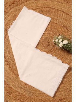 Soch - Womens White Kota Chikankari Embroidered Dupatta