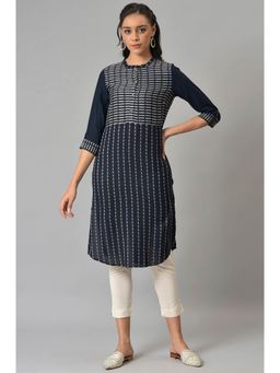 W - Blue Stripes Kurta