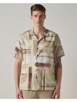 Mufti - Muted Multi-Color Abstract Men Shirt