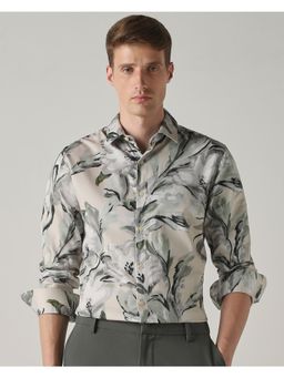 Mufti - Light Sage Green Floral Men Shirt