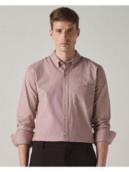 Mufti - Light Mauve Solid/Plain Men Shirt