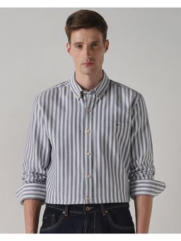 Mufti - Dark Midnight Navy Blue Stripes Men Shirt