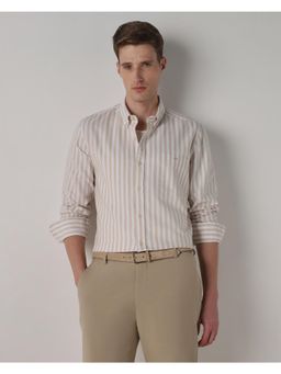 Mufti - Muted Beige Stripes Men Shirt