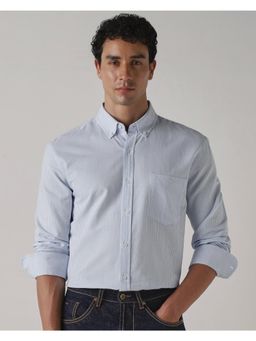 Mufti - Light Blue Stripes Men Shirt