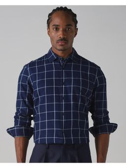 Mufti - Dark Indigo Blue Checks Men Shirt