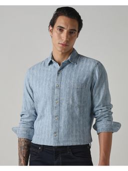Mufti - Muted Indigo Blue Stripes Men Shirt