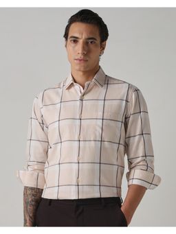 Mufti - Pale Pastel Pink Checks Men Shirt