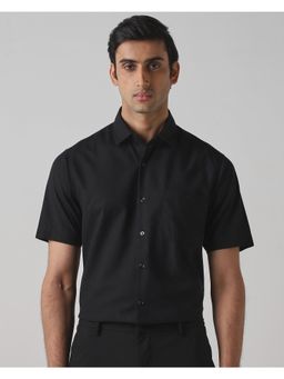 Mufti - Jet Black Solid/Plain Men Shirt