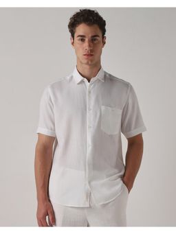 Mufti - Snow White Solid/Plain Men Shirt
