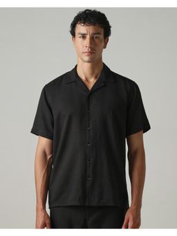 Mufti - Jet Black Solid/Plain Men Shirt
